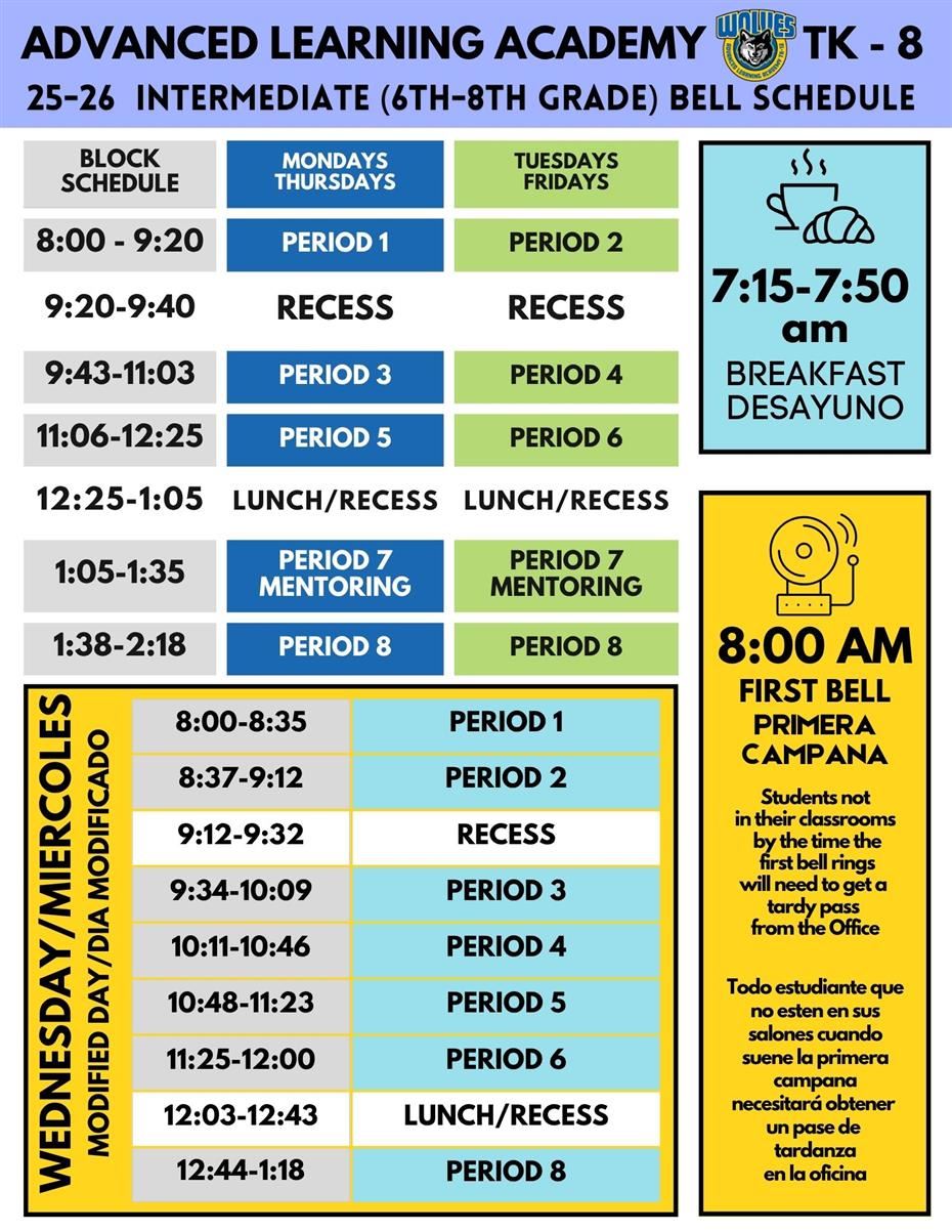 25.26 INTERMEDIATE BELL SCHEDULE